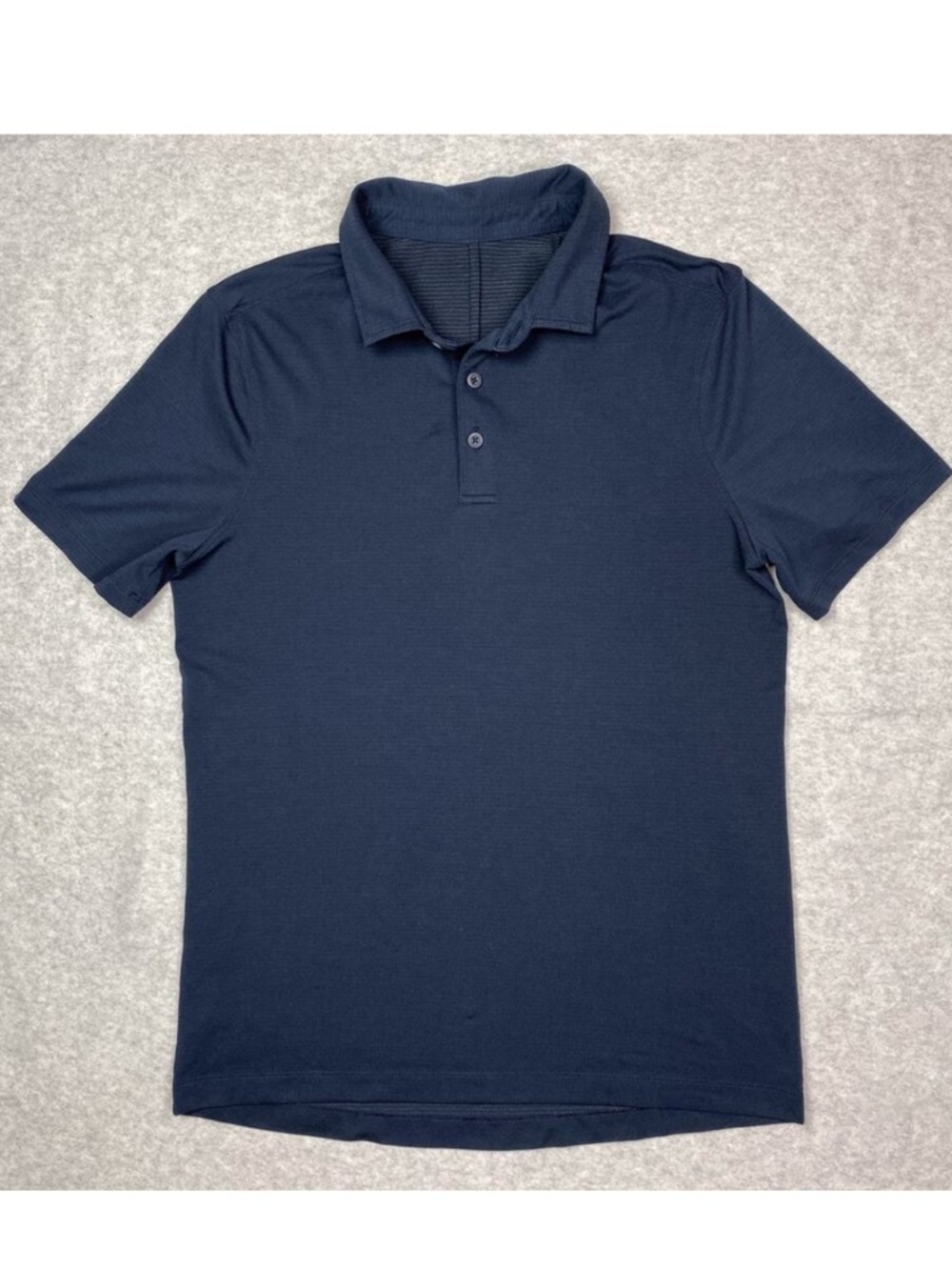 Lululemon Mens S Evolution Short Sleeve Polo Shirt in Nautical Navy